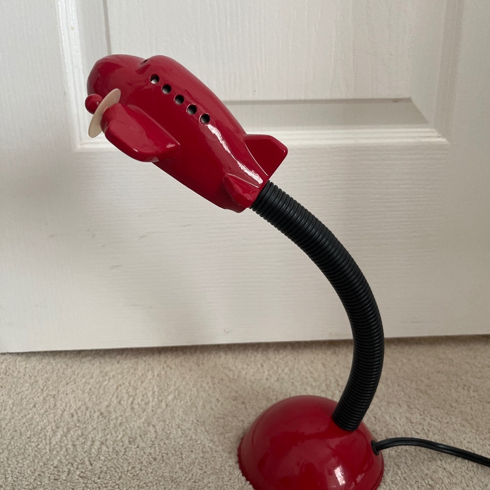 Vintage Dayton Hudson Red Airplane Desk Lamp